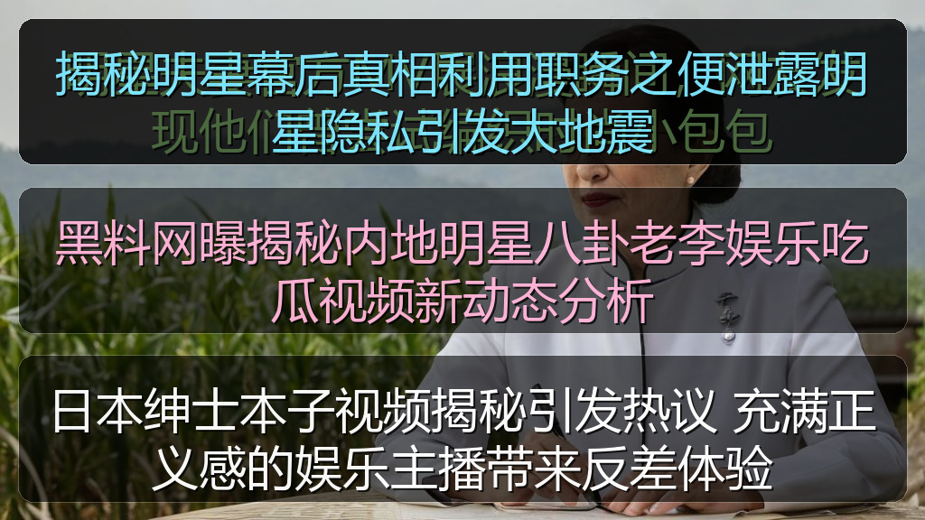 52吃瓜网 - 揭秘明星幕后真相利用职务之便泄露明星隐私引发大地震
